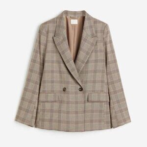 H&M Plaid Double Breasted Blazer_Size US Large_NWT